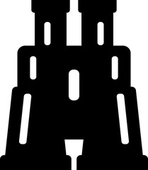 Vector binoculars icon isolated