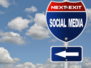 Social media road sign