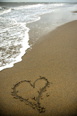 Heart on the beach