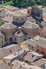 Panoramic view of Brisighella. Emilia-Romagna. Italy.