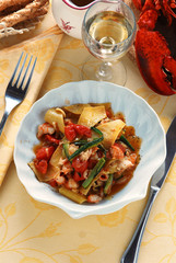 Maltagliati con l'astice Maltagliati with lobster