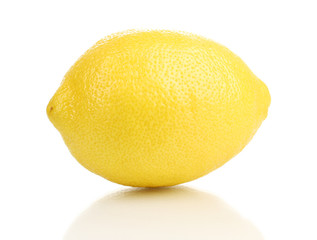 Fresh lemon isolated on white