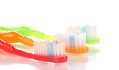 Toothbrushes isolated on white