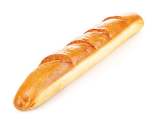 Aromatic baguette isolated on white