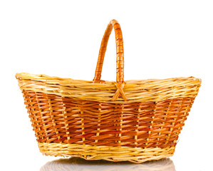 empty basket isolated on white