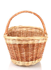 Obraz premium empty basket isolated on white