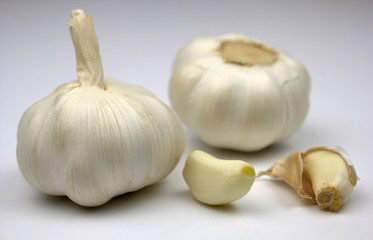 Garlic bulbs and cloves