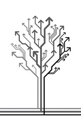 tree made of arrows leading in different directions
