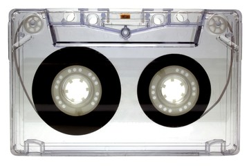 Audio cassette isolated on white