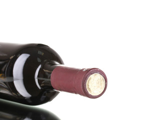 Bottle of great wine isolated on white