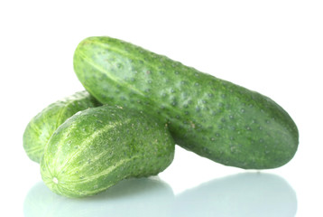Cucumbers isolated on white