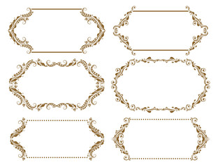 Set of ornate vector frames