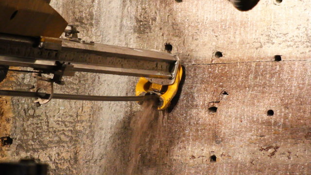 Boring Machine on construction site of highway tunnels.