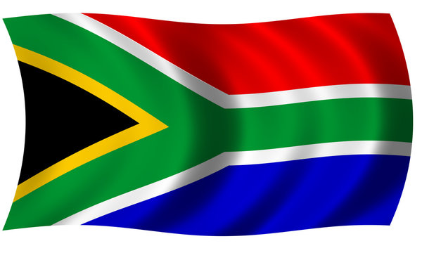 flag of south africa in wave