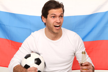 fröhlicher Russland Fan