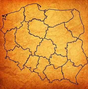 Fototapeta administration map of poland