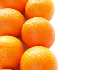 Oranges isolated on white background