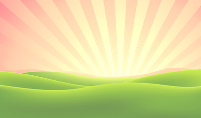 Naklejka premium Summer Nature Sunrise Background