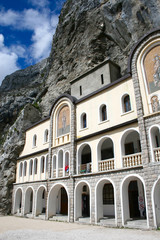 Monastery Ostrog in the heart of Montenegro