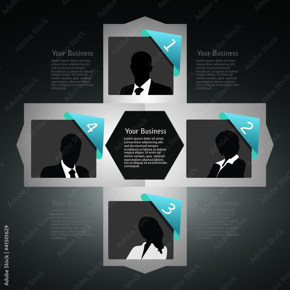 Poster vector - set of colorful text box