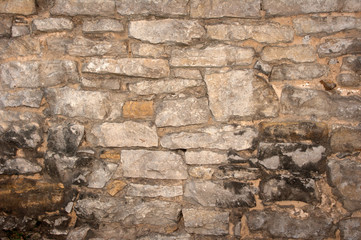 The wall of stones.