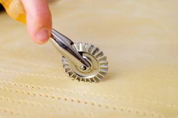 Making lasagne - traditional italian homemade pasta