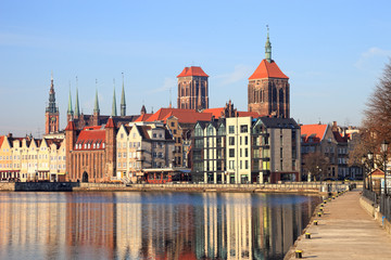 Panorama of Gdansk, Poland.