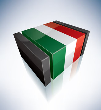 3D flag of Hungary