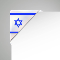 israel metallic flag corner