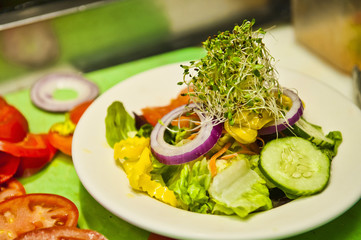 Tossed Salad being Prepared