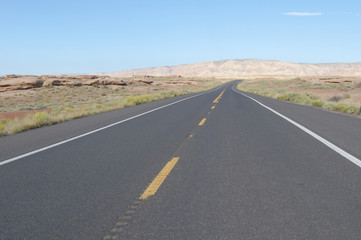 Fototapeta na wymiar US Highway 64 to Grand Canyon