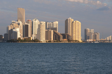 Fototapeta na wymiar Miami Skyline z Key Biscayne