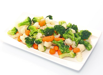 Assiette de légumes vapeur