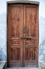 Fototapeta premium Stary kolor obrazu drewniane drzwi