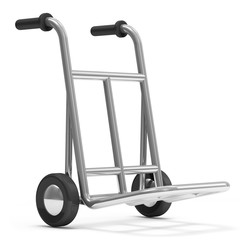 Metal Hand Truck isolated on white background