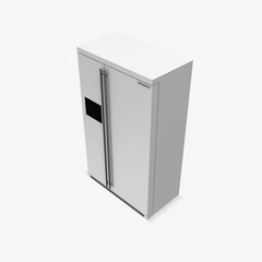 Modern Refrigerator on white background