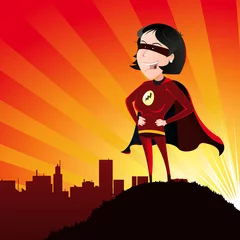 Peel and stick wall murals Superheroes Super Hero - Female