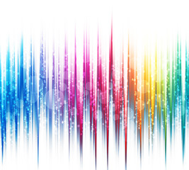 Abstract rainbow colours on a white background spectrum