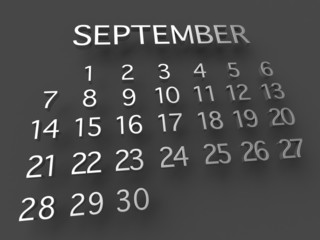 Obraz premium 3d Kalender September