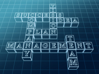 crossword 1 in blue glass