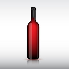 vector bottle of wine