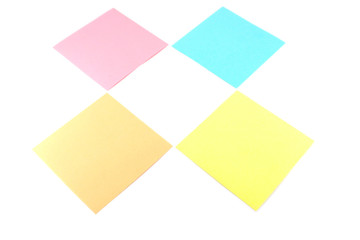 Color reminder notes over white