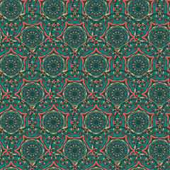 Abstract Seamless Pattern with Round Elements