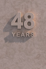 48 years 3d text