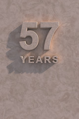57 years 3d text