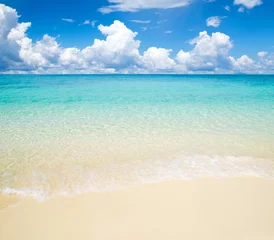 Sheer curtains Tropical beach sea landscape