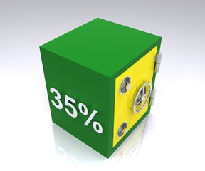 35 percent deposit bank safe