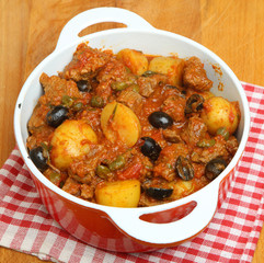 French Beef Casserole with Potatoes and Olives
