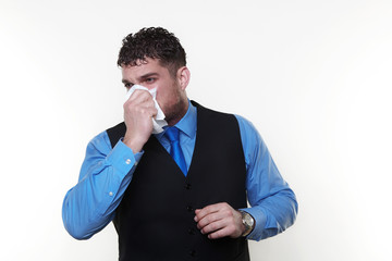 businessman wearing a shirt and waist coat