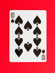 Old playing card (ten)